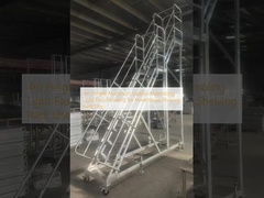 4m Hoogte Aluminium Ladder Assembling Light Makkelijk te verplaatsen voor gebruik op magazijnplanken