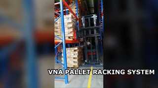 Palletstellingsysteem met zeer smalle gangpaden (VNA) Opslag met hoge dichtheid voor maximale ruimte