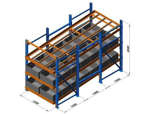 kopen Gewerkte de Rolsporen van kartonlive storage racking system with/Steegverdelers online vervaardiging