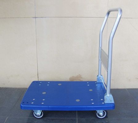 kopen 300kg beweegbaar plastic platformkarretje met blauwe plastic raad, Blauw/grijs online vervaardiging
