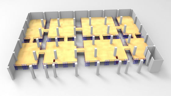 kopen Grondmezzanine Vloerennevel het Schilderen Metaal het Opschorten met Open plek online vervaardiging